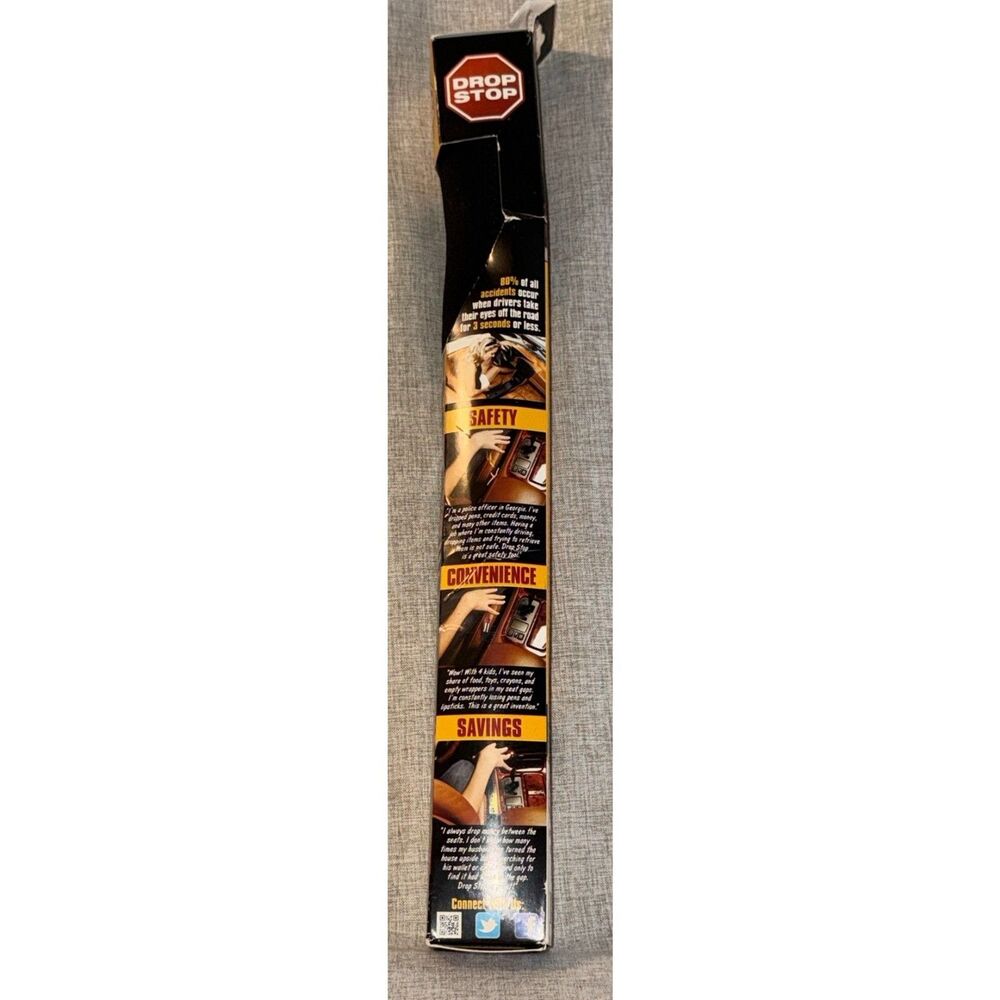 Drop Stop The Original Patented Car Seat Gap Filler (As Seen On Shark Tank) NWT
